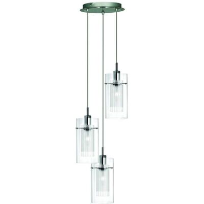 Searchlight Lighting Searchlight Duo 3 Lampadario da Soffitto - Cromo Searchlight Lighting Searchlight Duo 3 Lampadario da Soffitto - Cromo