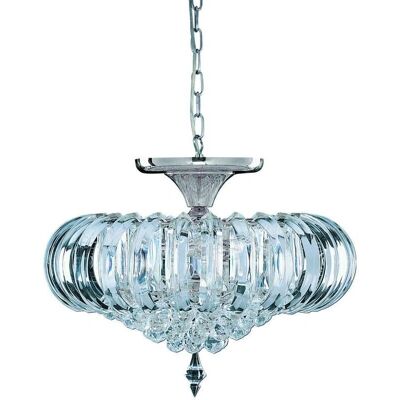 Searchlight Sigma - 5 Luci Semi Flush in Cromo - Lampada da Soffitto Searchlight Sigma - 5 Luci Semi Flush in Cromo - Lampada da Soffitto