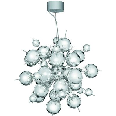 Lampadario a Sospensione Molecule 12 Luci - Cromo Lampadario a Sospensione Molecule 12 Luci - Cromo