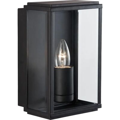 Faro da Parete Esterno Rettangolare Nero Searchlight - IP44 - E27 Faro da Parete Esterno Rettangolare Nero Searchlight - IP44 - E27