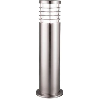 Searchlight Lighting Lourve - 1 Luce Esterna Bollard Satin Silver Searchlight Lighting Lourve - 1 Luce Esterna Bollard Satin Silver