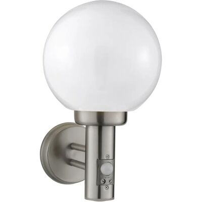 Searchlight - 1 Luce da parete esterna Globe Satin Argento - Applique Searchlight - 1 Luce da parete esterna Globe Satin Argento - Applique