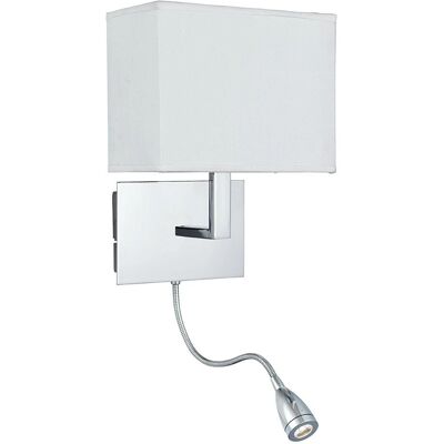 Searchlight - 1 Licht Doppelarm Wandleuchte Chrom Searchlight - 1 Licht Doppelarm Wandleuchte Chrom
