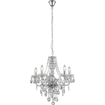 Searchlight Marie Therese 5-Lichter Kronleuchter - Chrom Searchlight Marie Therese 5-Lichter Kronleuchter - Chrom