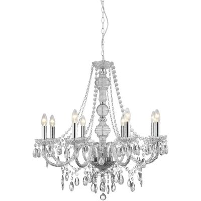 Searchlight Marie Therese - 8 Light Chandelier Chrome Searchlight Marie Therese - 8 Light Chandelier Chrome