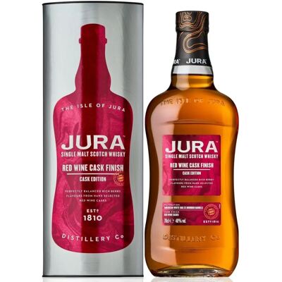 Whisky single malt Jura en fût de vin rouge - Finissage en fût de vin rouge - Publicité Whisky single malt Jura en fût de vin rouge - Finissage en fût de vin rouge - Publicité
