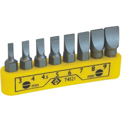 CK Tools T4521 Bit-Set - Schlitz, 8 Stück CK Tools T4521 Bit-Set - Schlitz, 8 Stück