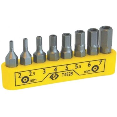 CK Tools T4528 Schraubenzieher-Bit-Set - Manipulationssicheres Sechskant-Set CK Tools T4528 Schraubenzieher-Bit-Set - Manipulationssicheres Sechskant-Set
