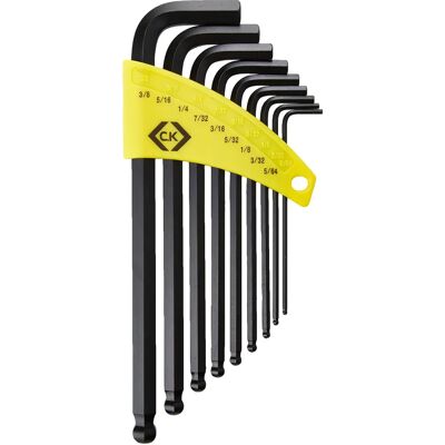 CK Tools T4444I Chiavi Allen in Vanadio di Cromo - Set da 9 pezzi CK Tools T4444I Chiavi Allen in Vanadio di Cromo - Set da 9 pezzi