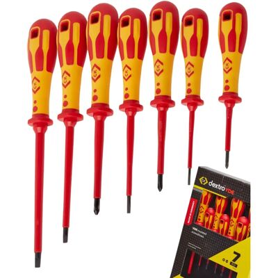 Set di cacciaviti CK T49192D DextroVDE - 7 pezzi, Pz e Phillips Set di cacciaviti CK T49192D DextroVDE - 7 pezzi, Pz e Phillips