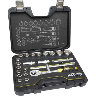 CK Tools T4662 Socket Set - 24 pcs, 1/2" Drive CK Tools T4662 Socket Set - 24 pcs, 1/2" Drive
