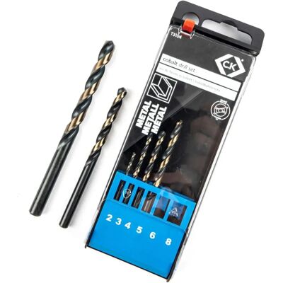 C.K T3104 Cobalt Drill Bit Set - Multi-purpose 6 pcs C.K T3104 Cobalt Drill Bit Set - Multi-purpose 6 pcs