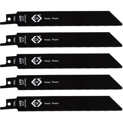 CK Tools T0822 Reciprocating Saw Blades - 5 Pack, 18 TPI CK Tools T0822 Reciprocating Saw Blades - 5 Pack, 18 TPI