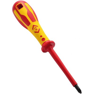CK Tools T49143-2 DextroVDE Electricians Insulated Screwdriver - Pozidriv PZ2 CK Tools T49143-2 DextroVDE Electricians Insulated Screwdriver - Pozidriv PZ2