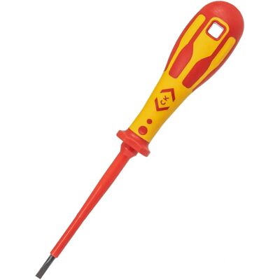 CK Tools T49144-040 Dextro VDE Elektriker Isolierte Schlitzschraubendreher - 4mm Modell CK Tools T49144-040 Dextro VDE Elektriker Isolierte Schlitzschraubendreher - 4mm Modell