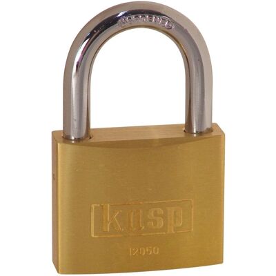 Kasp K12050A1 Brass Padlock - 50mm - Yellow - Padlock Kasp K12050A1 Brass Padlock - 50mm - Yellow - Padlock