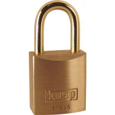 Kasp K12515A1 Premium Brass Padlock - 15mm Kasp K12515A1 Premium Brass Padlock - 15mm