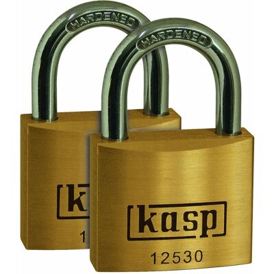 Kasp K12530D2 Premium Messing Vorhängeschloss - 30mm - Doppelpack Kasp K12530D2 Premium Messing Vorhängeschloss - 30mm - Doppelpack