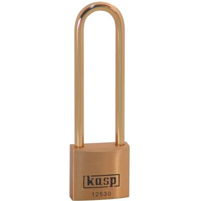 Kasp K12530L70BD Premium Messingschloss - 30x70mm - Langer Messingbügel Kasp K12530L70BD Premium Messingschloss - 30x70mm - Langer Messingbügel