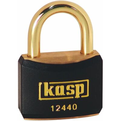 Kasp K12440BLAD Messingschloss - 40mm - Messingbügel - Schwarz Kasp K12440BLAD Messingschloss - 40mm - Messingbügel - Schwarz