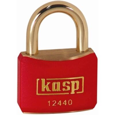 Kasp K12440REDD Brass Padlock - 40mm - Brass Shackle - Red - Padlock Kasp K12440REDD Brass Padlock - 40mm - Brass Shackle - Red - Padlock