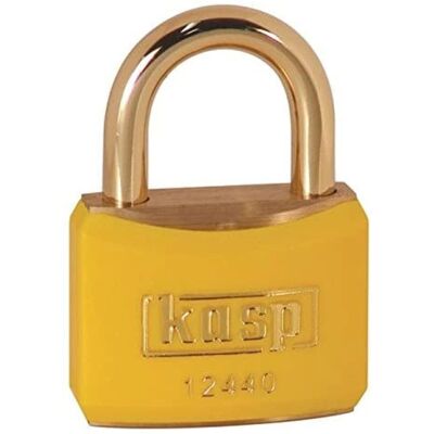 Serratura in ottone Kasp K12440YELD - 40mm - Arco in ottone - Giallo Serratura in ottone Kasp K12440YELD - 40mm - Arco in ottone - Giallo