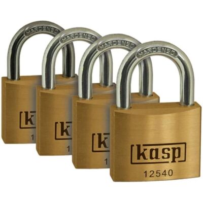 Kasp K12540D4 Premium Mosiężny zamek - 40mm - Zestaw czterech Kasp K12540D4 Premium Mosiężny zamek - 40mm - Zestaw czterech