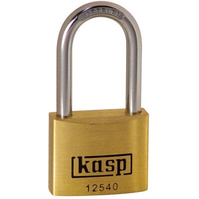 Kasp K12540L40D Premium Brass Padlock - 40x40mm - Long Shackle Kasp K12540L40D Premium Brass Padlock - 40x40mm - Long Shackle
