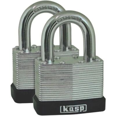 Kasp K13040D2 Laminated Steel Padlock - 40mm - Twin Pack Kasp K13040D2 Laminated Steel Padlock - 40mm - Twin Pack