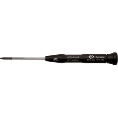 C.K Tools T4877XESD08 Xonic ESD Schroevendraaier - Precisie, T8, 60mm C.K Tools T4877XESD08 Xonic ESD Schroevendraaier - Precisie, T8, 60mm