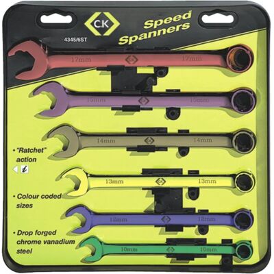CK Tools T4345/6ST Snabb Kombinationsnyckel - Set om 6 CK Tools T4345/6ST Snabb Kombinationsnyckel - Set om 6