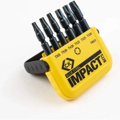 C.K. T4513 Impact Screwdriver Bit Set - Blue, 6 Pieces C.K. T4513 Impact Screwdriver Bit Set - Blue, 6 Pieces
