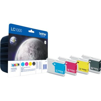 Brother LC-1000VALBP Bläckpatroner - 4-pack med hög kapacitet Brother LC-1000VALBP Bläckpatroner - 4-pack med hög kapacitet