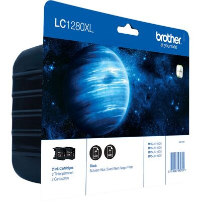 Cartouche d’encre Brother LC1280XLBK - Noir, pack double Cartouche d’encre Brother LC1280XLBK - Noir, pack double