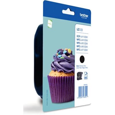 Brother - LC-123BKBP - Zwart - Inktpatroon Brother - LC-123BKBP - Zwart - Inktpatroon