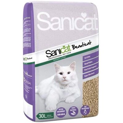Sanicat - Beauticat - 30 Litre - Wood - Cat Litter Sanicat - Beauticat - 30 Litre - Wood - Cat Litter