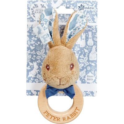 Beatrix Potter Peter Rabbit Signature Wooden Ring Rattle - Baby Toy Beatrix Potter Peter Rabbit Signature Wooden Ring Rattle - Baby Toy