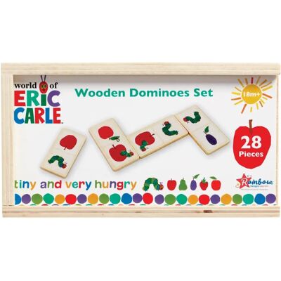 Rainbow Designs Tiny and Very Hungry Caterpillar Wooden Domino Set - Educational Toy Rainbow Designs Tiny and Very Hungry Caterpillar Wooden Domino Set - Educational Toy
