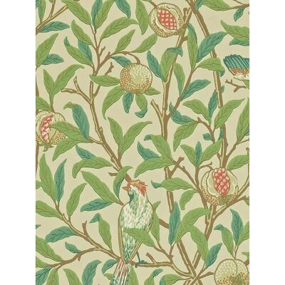 Morris & Co. Vogel und Granatapfel Tapete - Creme - Tapete Morris & Co. Vogel und Granatapfel Tapete - Creme - Tapete