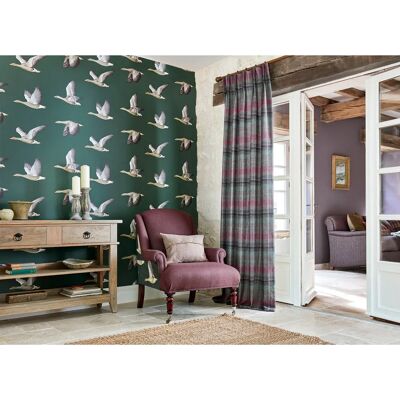 Sanderson Elysian Gänse Tapete - Breitformat, handgezeichnete Gänse, kreideartiger Hintergrund Sanderson Elysian Gänse Tapete - Breitformat, handgezeichnete Gänse, kreideartiger Hintergrund