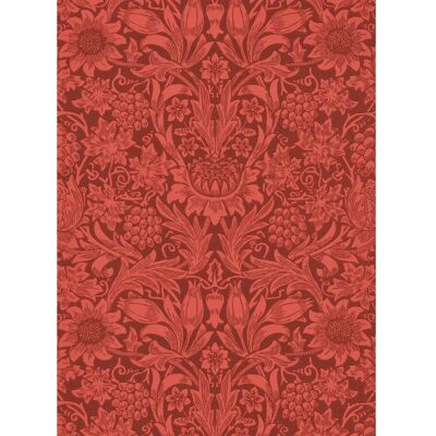 Morris & Co. Tapete Sunflower - Schokolade/Rot Morris & Co. Tapete Sunflower - Schokolade/Rot