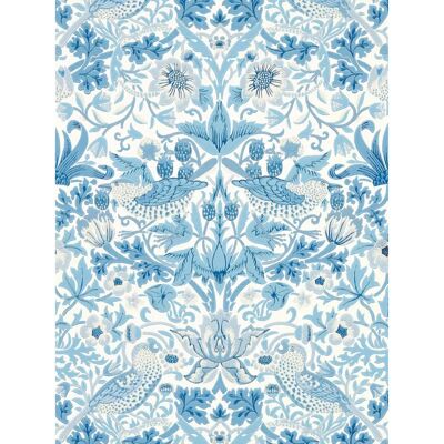 Morris & Co Tapete Simply Strawberry Thief - Woad Wallpaper Morris & Co Tapete Simply Strawberry Thief - Woad Wallpaper