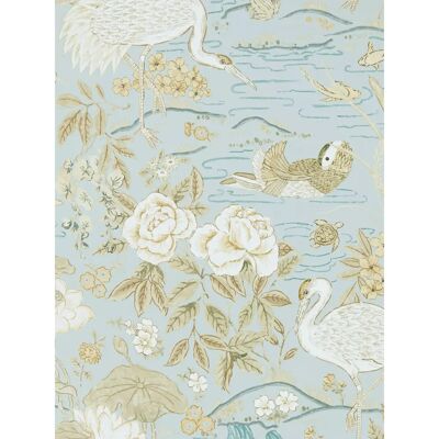 Sanderson Tapete Crane und Frosch - Wasser Gärten - Vintage 1930er Sanderson Tapete Crane und Frosch - Wasser Gärten - Vintage 1930er