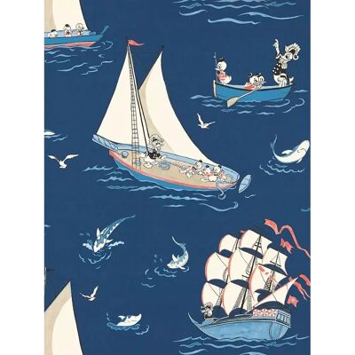 Sanderson Donald Duck Nautische Tapete - Wanddekoration Sanderson Donald Duck Nautische Tapete - Wanddekoration