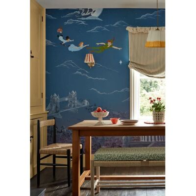 Sanderson Peter Pan Tapete - Evening Blue - Wandbild Sanderson Peter Pan Tapete - Evening Blue - Wandbild