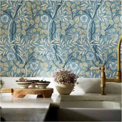 Morris & Co. Tapete Honeysuckle & Tulip - Woad/Thyme - Wallpaper Morris & Co. Tapete Honeysuckle & Tulip - Woad/Thyme - Wallpaper