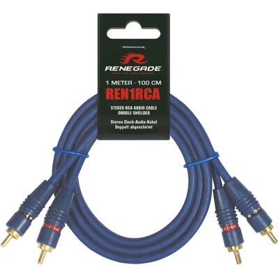 Renegade REN1RCA Audiokabel - 1m Blau RCA Renegade REN1RCA Audiokabel - 1m Blau RCA