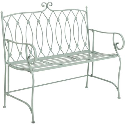 Charles Bentley - Rustic Wrought Iron - Sage Green - Bench Charles Bentley - Rustic Wrought Iron - Sage Green - Bench