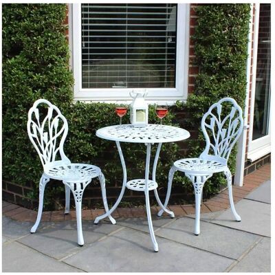 Charles Bentley - Tulip Cast Aluminium Bistro - 3 Piece Charles Bentley - Tulip Cast Aluminium Bistro - 3 Piece