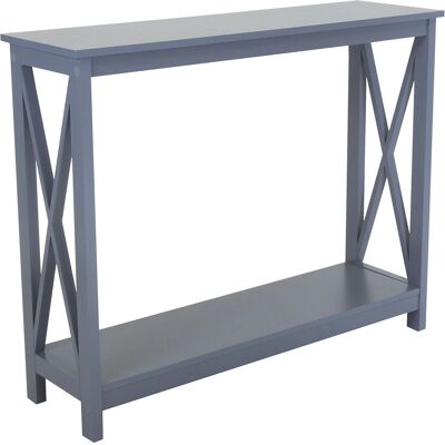Charles Bentley Tetbury Wooden Console Table - Country Style 80x100x30cm - Gray Charles Bentley Tetbury Wooden Console Table - Country Style 80x100x30cm - Gray